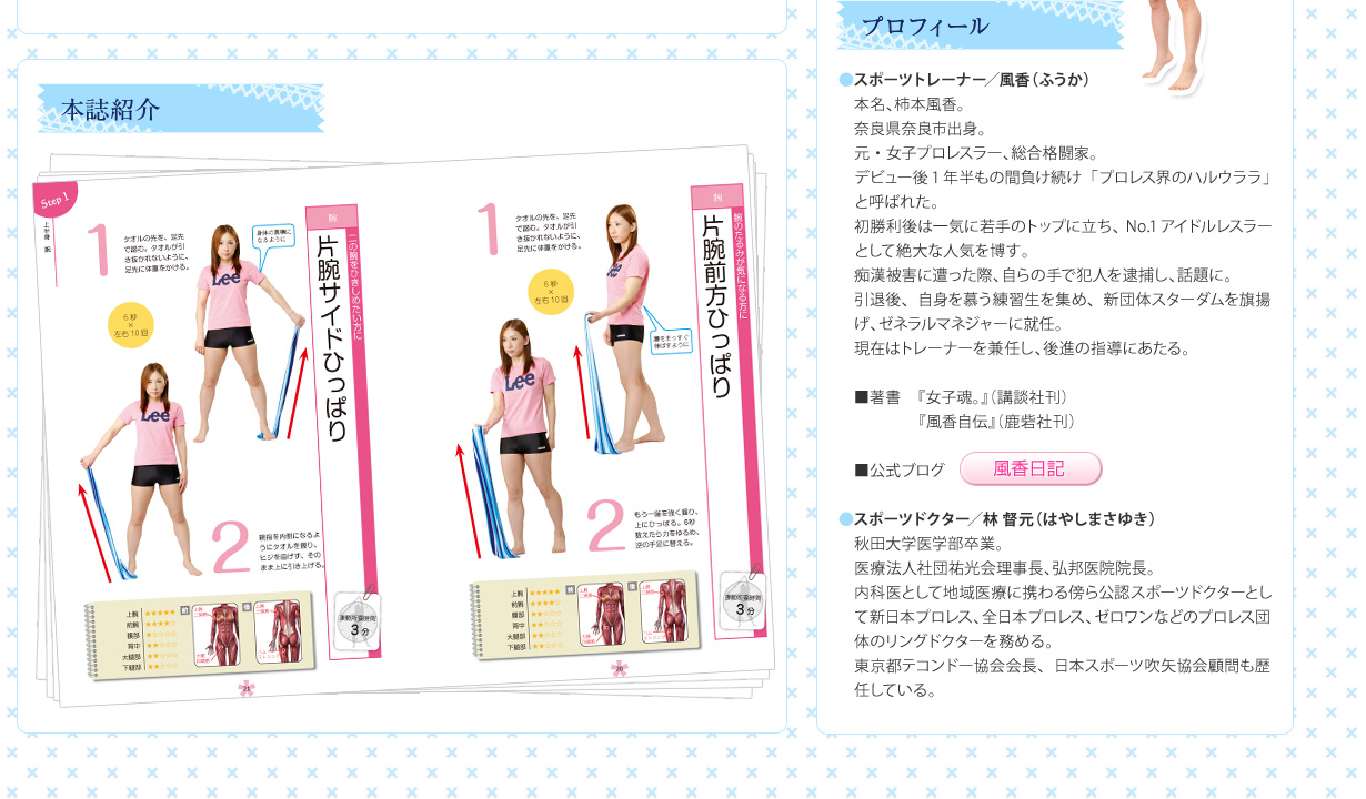 スポーツトレーナー／風香（ふうか）　スポーツドクター／林　督元（はやしまさゆき）